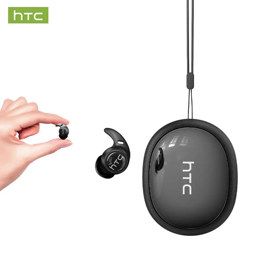 HTC NE76 Bluetooth 6.0 Wireless Earbuds - Mini Invisible Flat-Head Noise-Canceling Earphones, Noise Isolation Solutions, No Ear Pressure for Side Sleepers, Sleep Quality Improvement, Travel-Friendly, Mini Invisible Earbuds