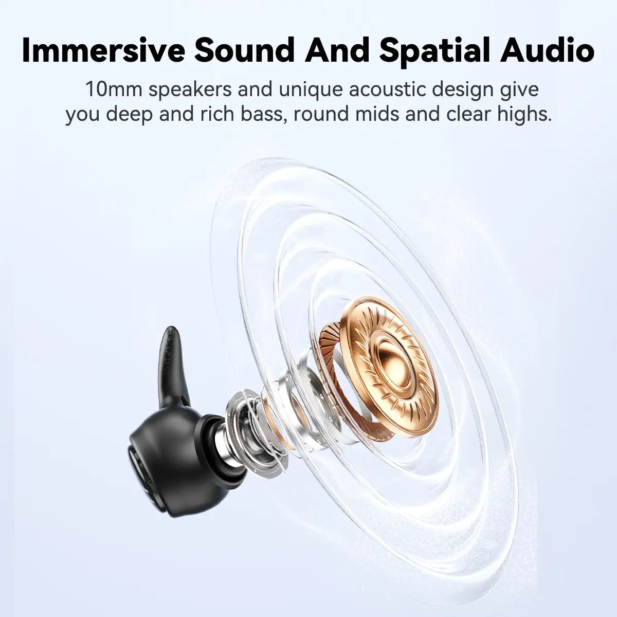 HTC NE76 Bluetooth 6.0 Wireless Earbuds - Mini Invisible Flat-Head Noise-Canceling Earphones, Noise Isolation Solutions, No Ear Pressure for Side Sleepers, Sleep Quality Improvement, Travel-Friendly, Mini Invisible Earbuds