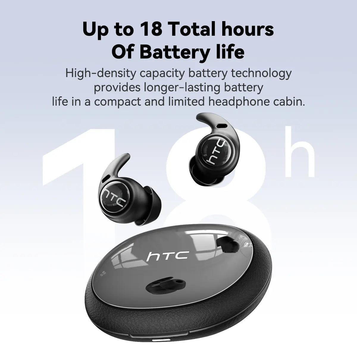 HTC NE76 Bluetooth 6.0 Wireless Earbuds - Mini Invisible Flat-Head Noise-Canceling Earphones, Noise Isolation Solutions, No Ear Pressure for Side Sleepers, Sleep Quality Improvement, Travel-Friendly, Mini Invisible Earbuds