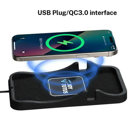 【Summerwins】Joytutus Smart Wireless Car Charger Pad anti Slip, Hands Free Stand Wireless Charging Accessory with Phone Holder, for Cars, Suvs, Trucks, Smart Car Charger,Back to School