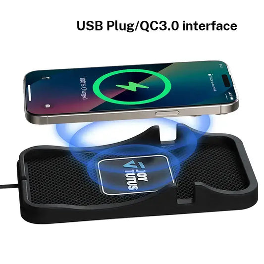 【Summerwins】Joytutus Smart Wireless Car Charger Pad anti Slip, Hands Free Stand Wireless Charging Accessory with Phone Holder, for Cars, Suvs, Trucks, Smart Car Charger,Back to School