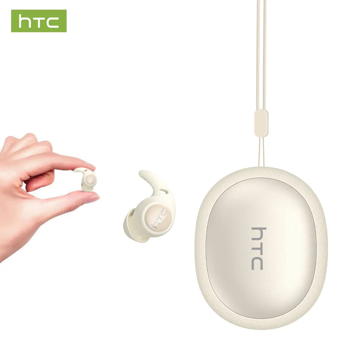 HTC NE76 Bluetooth 6.0 Wireless Earbuds - Mini Invisible Flat-Head Noise-Canceling Earphones, Noise Isolation Solutions, No Ear Pressure for Side Sleepers, Sleep Quality Improvement, Travel-Friendly, Mini Invisible Earbuds